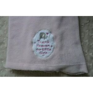 Baby Gear Blanket Thank Heaven for Little Girls Pink Elephant Security Lovey